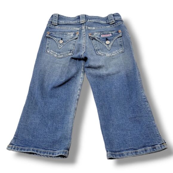 Hudson Jeans Size 26 W27" x L16" Capri Jeans Capris Distressed Blue Denim Pants - Picture 3 of 8